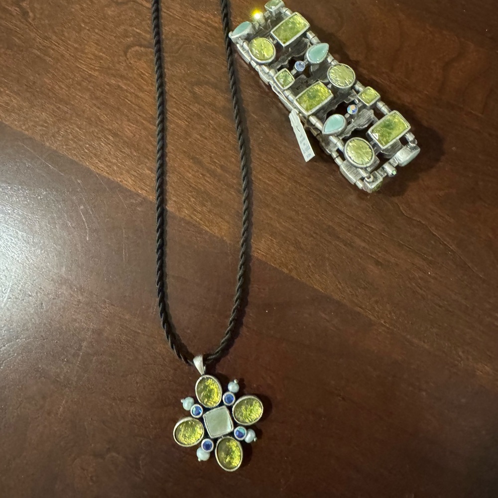 Lia Sophia Silver Necklace and Bracelet Set